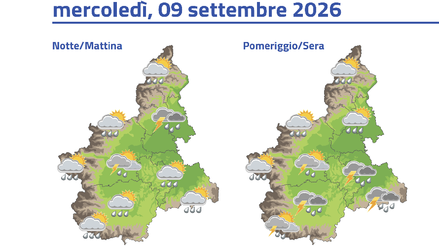 Temporali e brusco calo delle temperature: allerta gialla mercoledì anche in Granda 